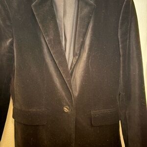 Ann Taylor Classic Black Velvet Blazer